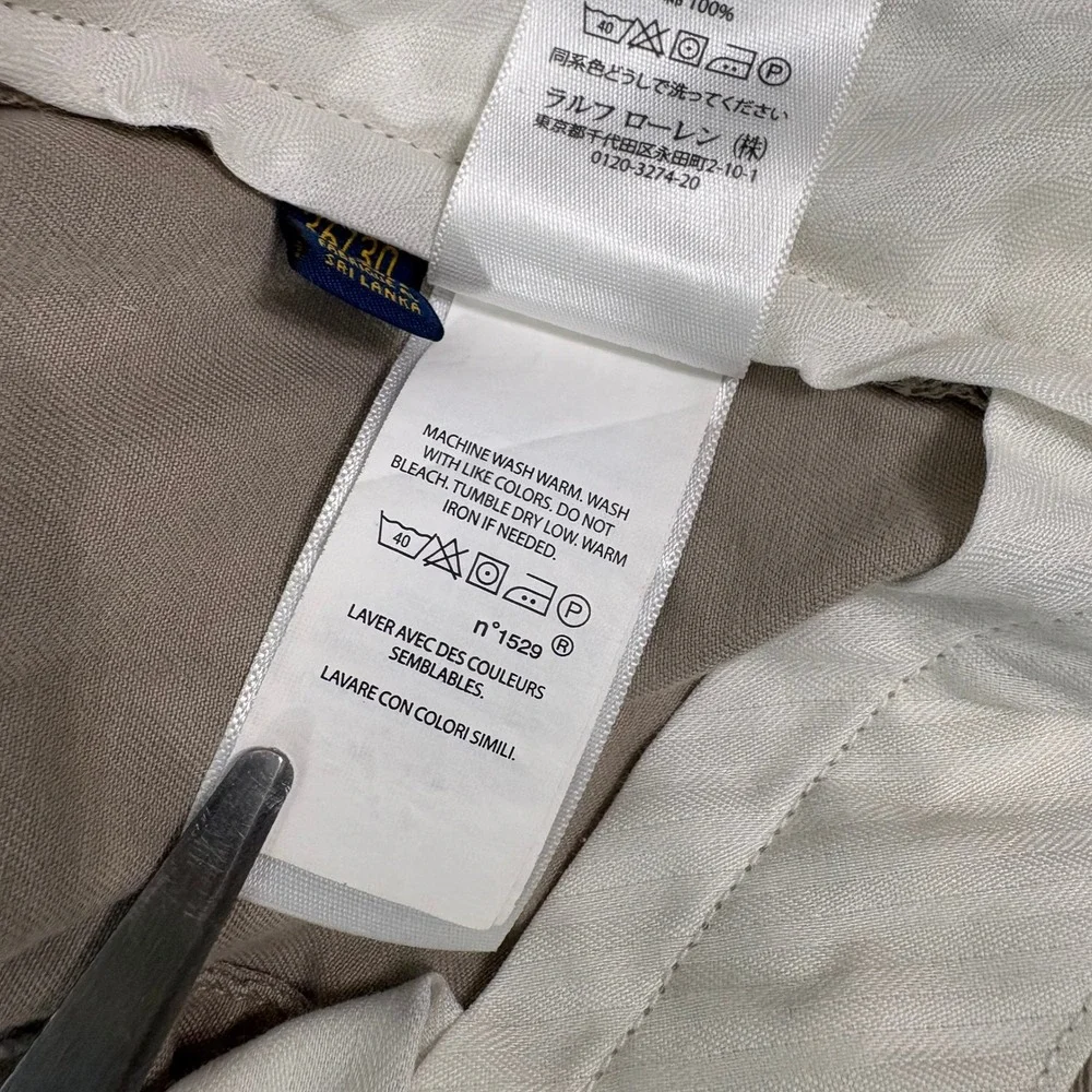 Polo‎ Ralph Lauren Pants Mens 36x30 Khaki Chinos Classic Fit Cotton Twill Casual
